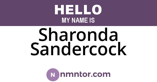 Sharonda Sandercock