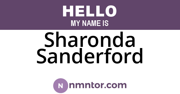 Sharonda Sanderford