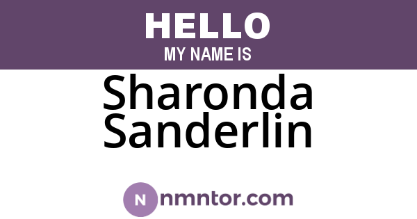 Sharonda Sanderlin