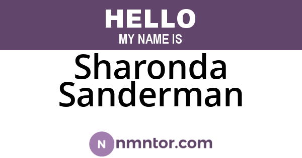 Sharonda Sanderman