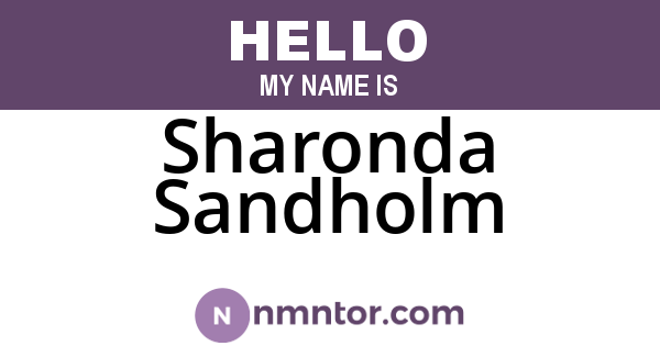 Sharonda Sandholm