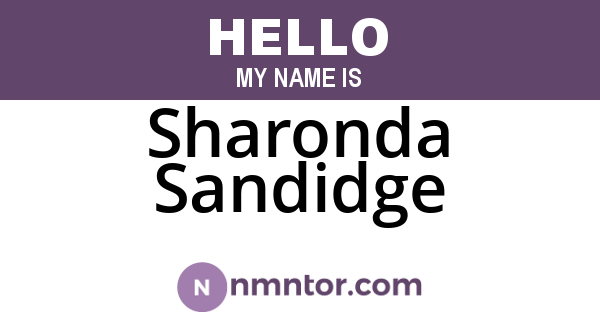 Sharonda Sandidge