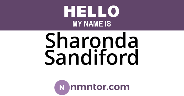 Sharonda Sandiford