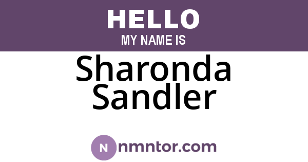 Sharonda Sandler