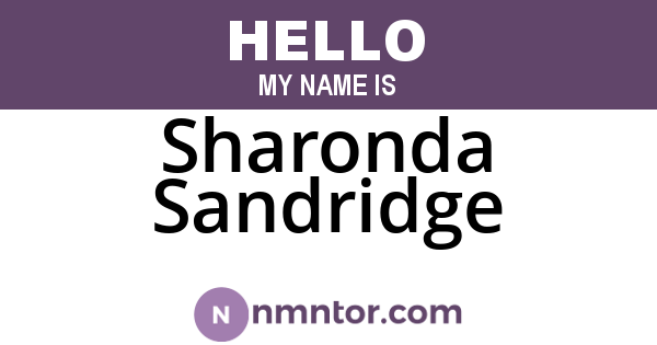 Sharonda Sandridge