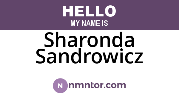 Sharonda Sandrowicz