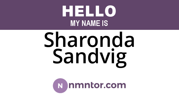 Sharonda Sandvig