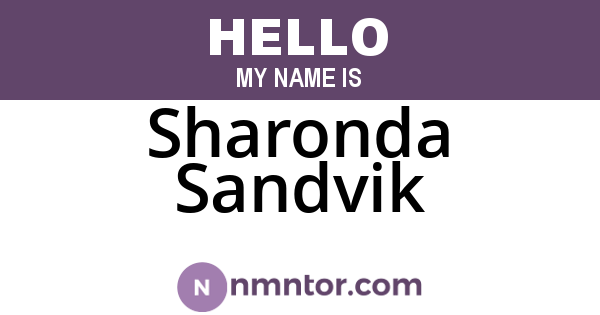 Sharonda Sandvik