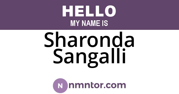 Sharonda Sangalli
