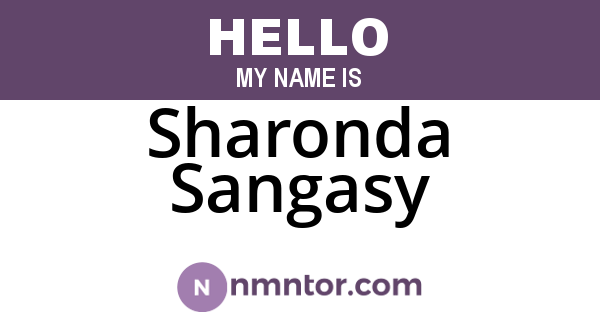 Sharonda Sangasy