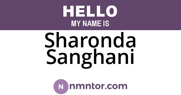 Sharonda Sanghani