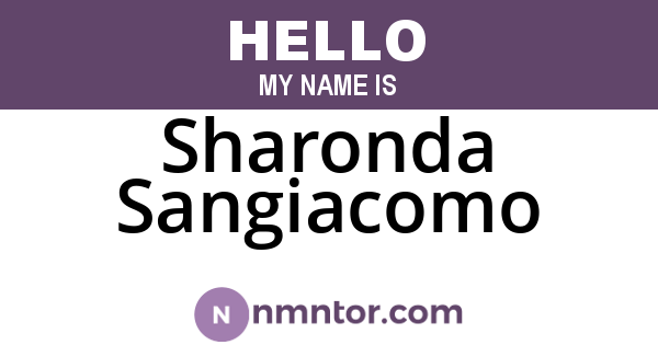 Sharonda Sangiacomo