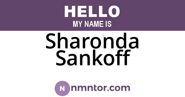 Sharonda Sankoff