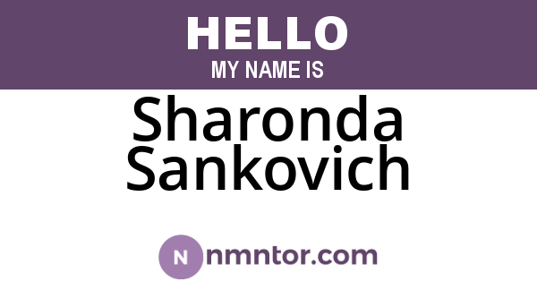 Sharonda Sankovich