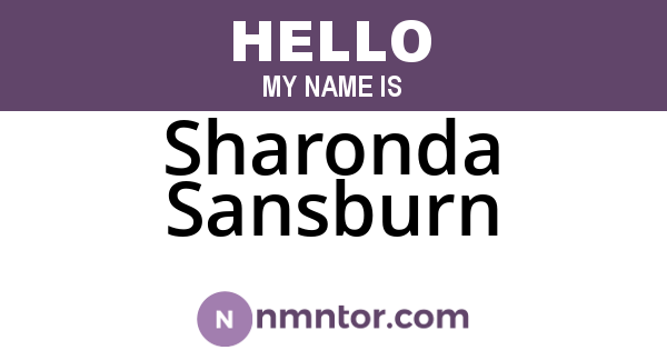 Sharonda Sansburn