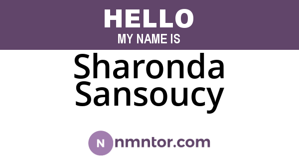 Sharonda Sansoucy