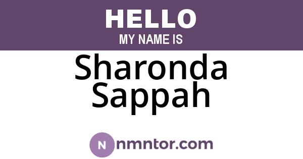 Sharonda Sappah