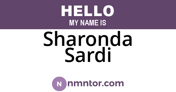 Sharonda Sardi