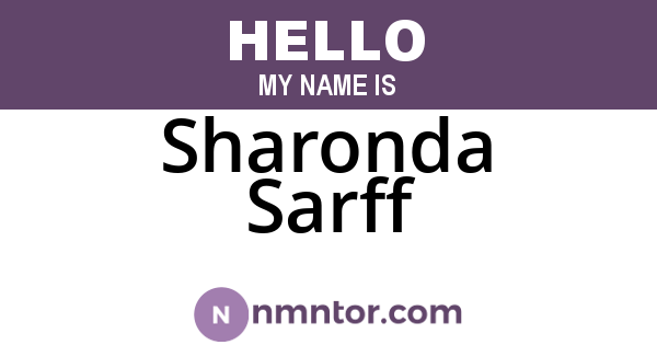 Sharonda Sarff