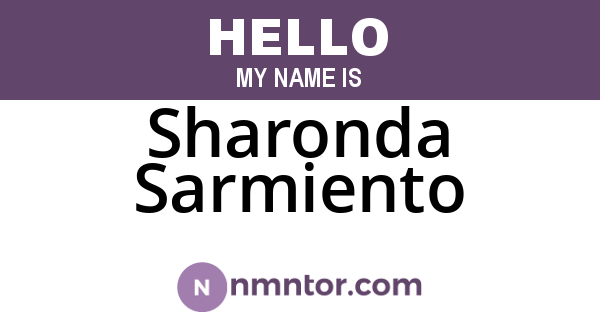 Sharonda Sarmiento