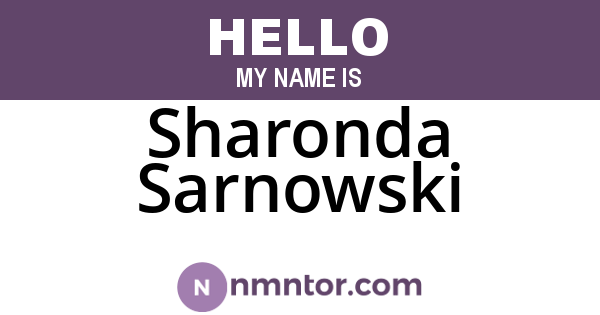 Sharonda Sarnowski