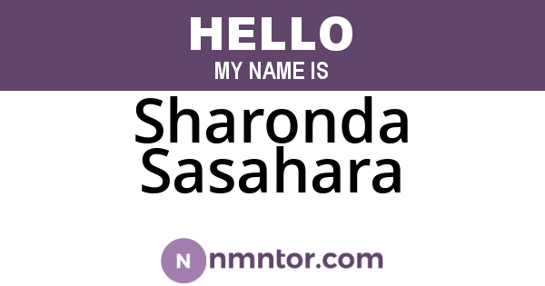 Sharonda Sasahara