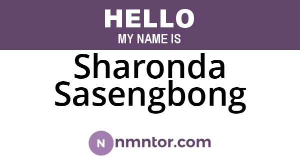 Sharonda Sasengbong