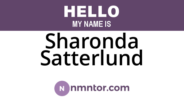 Sharonda Satterlund