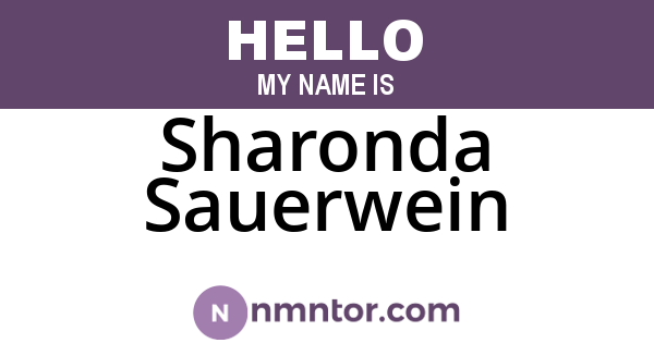 Sharonda Sauerwein