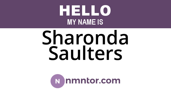 Sharonda Saulters