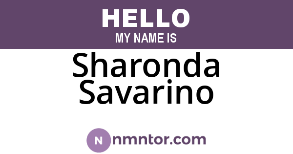 Sharonda Savarino