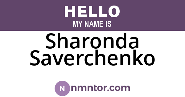 Sharonda Saverchenko
