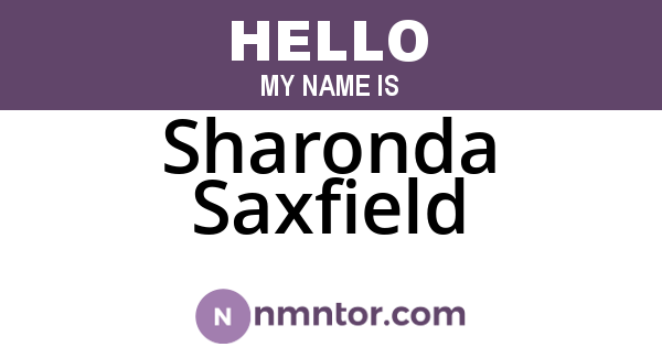 Sharonda Saxfield