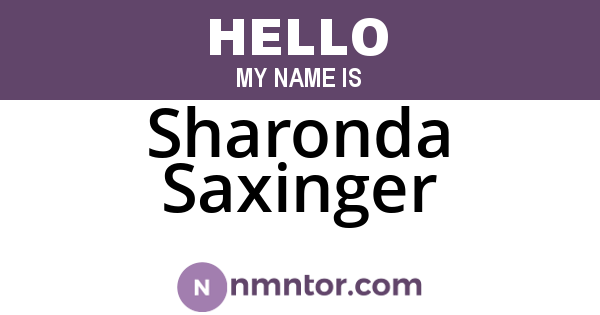 Sharonda Saxinger