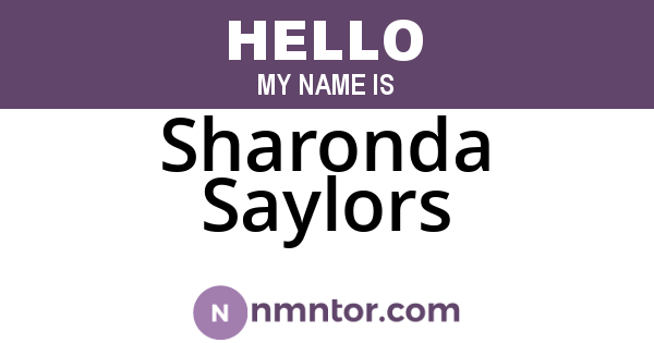 Sharonda Saylors