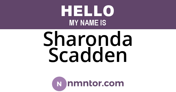 Sharonda Scadden