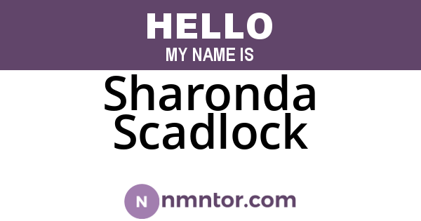 Sharonda Scadlock