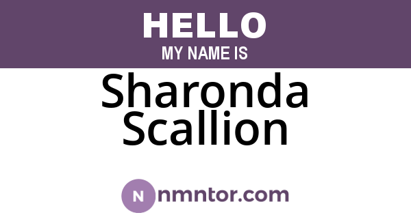Sharonda Scallion