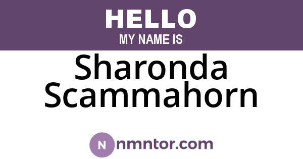 Sharonda Scammahorn