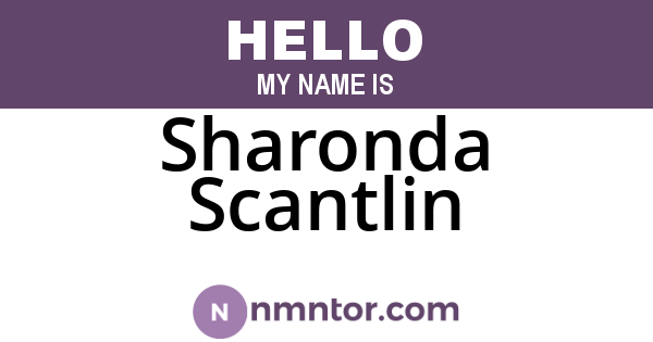 Sharonda Scantlin