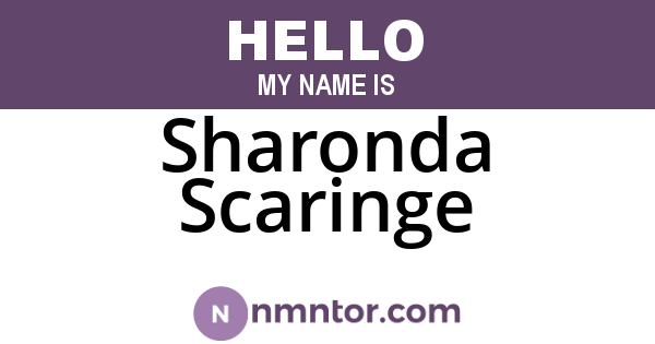 Sharonda Scaringe