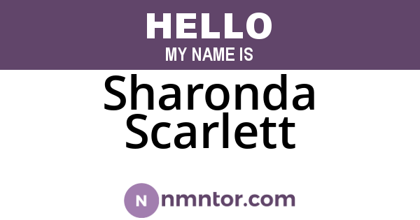 Sharonda Scarlett