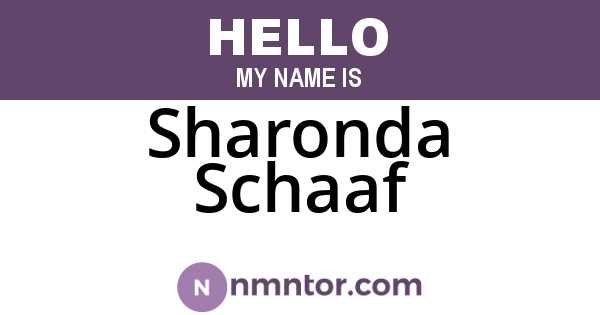 Sharonda Schaaf