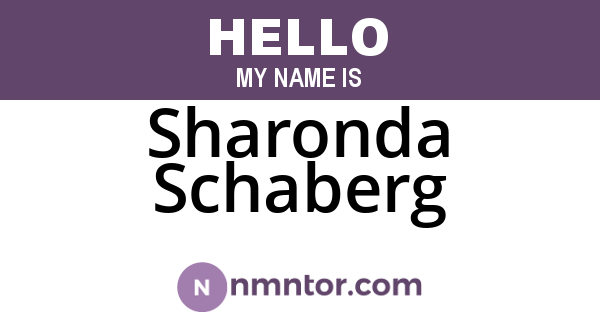 Sharonda Schaberg
