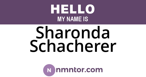 Sharonda Schacherer