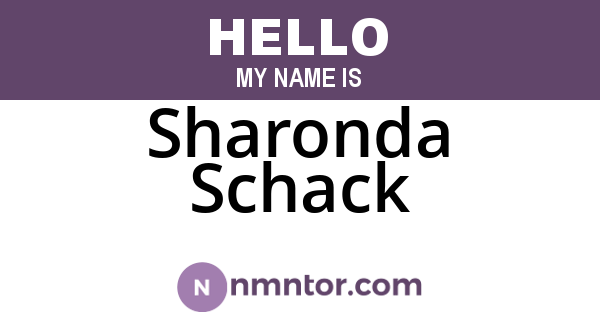 Sharonda Schack