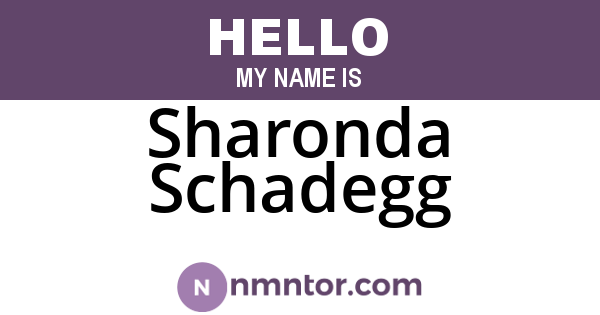 Sharonda Schadegg