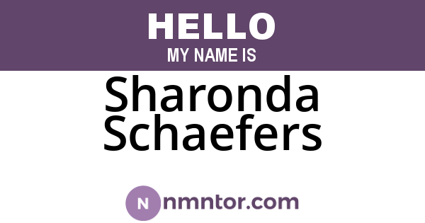 Sharonda Schaefers