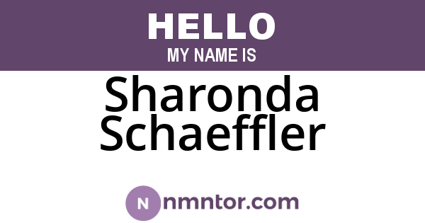 Sharonda Schaeffler