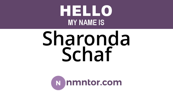 Sharonda Schaf